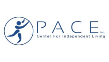 PACE Center for Independent Living logo with abstract figure in circle